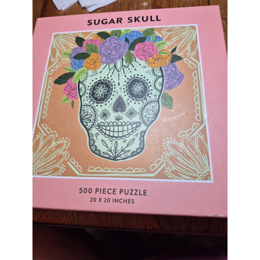 Puzzle Sugar Skull 500 Piece By Galison New